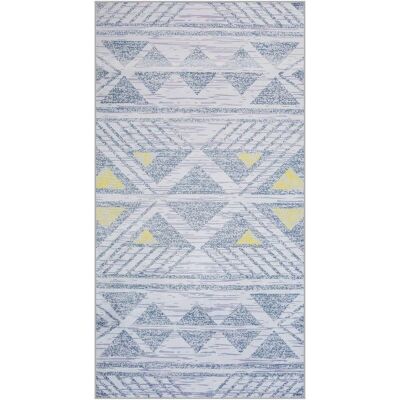 Alfombra Beliani Gris con Amarillo Poliéster 80x150 cm - Alfombra Alfombra Beliani Gris con Amarillo Poliéster 80x150 cm - Alfombra