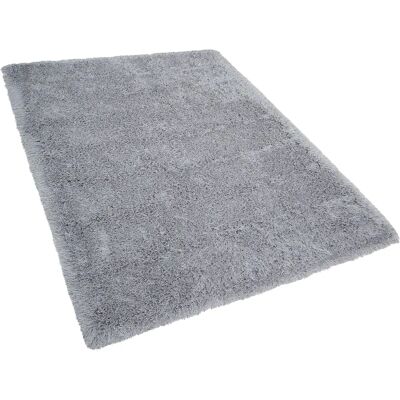 Alfombra rectangular de pelo largo gris claro - Beliani Alfombra rectangular de pelo largo gris claro - Beliani