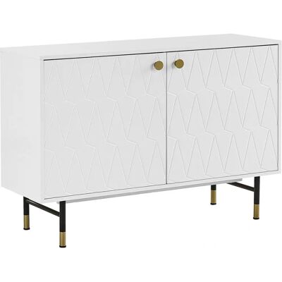 Beliani Aparador Blanco 2 Puertas Moderno Minimalista - Aparador Beliani Aparador Blanco 2 Puertas Moderno Minimalista - Aparador