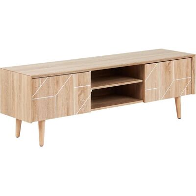 Soporte de TV Beliani Madera Clara Franklin - Para hasta 70 pulgadas Soporte de TV Beliani Madera Clara Franklin - Para hasta 70 pulgadas