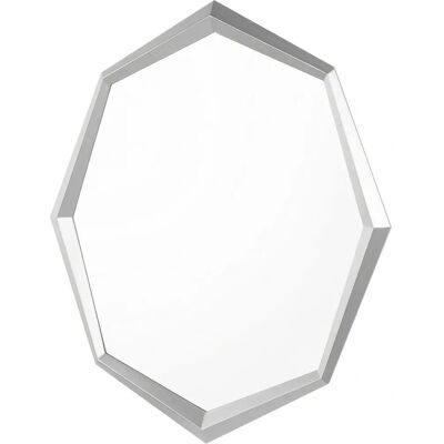 Beliani Wandspiegel OENO Silber - 91 x 66 cm - Dekoratives Akzentstück Beliani Wandspiegel OENO Silber - 91 x 66 cm - Dekoratives Akzentstück