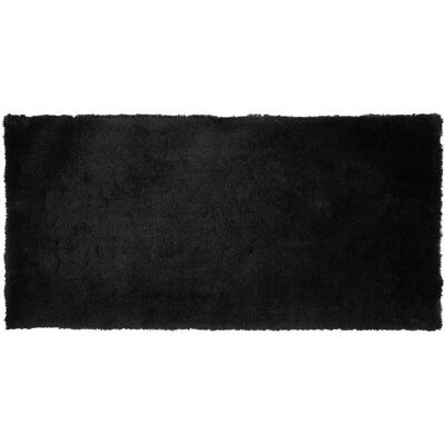 Alfombra de Felpa Negra de Algodón y Poliéster Beliani 80x150cm - Alfombra Alfombra de Felpa Negra de Algodón y Poliéster Beliani 80x150cm - Alfombra