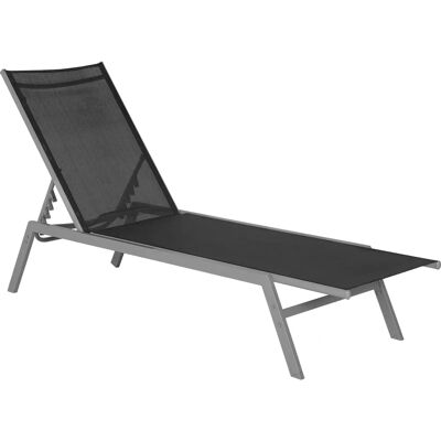 Sdraio Beliani Nera - Regolabile UV Acciaio 154x32-96x53 Sdraio Beliani Nera - Regolabile UV Acciaio 154x32-96x53
