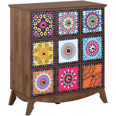 Beliani KUMA Armario de 9 Cajones Multicolor - Sideboard Beliani KUMA Armario de 9 Cajones Multicolor - Sideboard