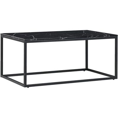 Beliani Tavolino Effetto Marmo Nero - Coffee Table Beliani Tavolino Effetto Marmo Nero - Coffee Table