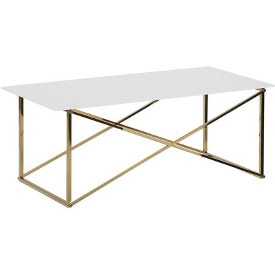 Beliani Tavolino Rettangolare Bianco - Moderno Minimalista Beliani Tavolino Rettangolare Bianco - Moderno Minimalista