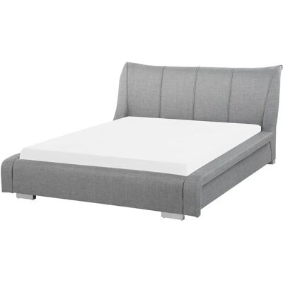 Beliani NANTES Harmaa kangas EU Kaksi-perso Waterbed - Moderni Muotoilu Beliani NANTES Harmaa kangas EU Kaksi-perso Waterbed - Moderni Muotoilu