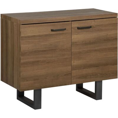 Beliani Credenza 2 Ante Dark Wood - Stoccaggio Industriale Beliani Credenza 2 Ante Dark Wood - Stoccaggio Industriale