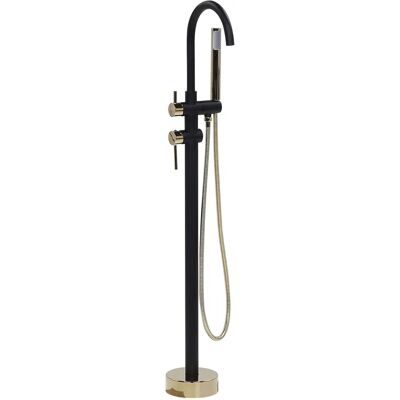 Beliani Bath Mixer Tap Black Gold - Bathtub Faucet Beliani Bath Mixer Tap Black Gold - Bathtub Faucet