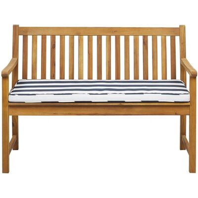 Panca da giardino in legno di acacia blu 120 cm con cuscino seduta design esterno - Panchina da giardino Panca da giardino in legno di acacia blu 120 cm con cuscino seduta design esterno - Panchina da giardino