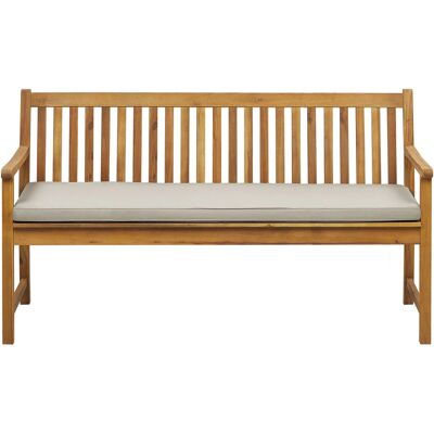 panca da giardino Beliani Legno di Acacia 160 cm Beige - Panca da Giardino panca da giardino Beliani Legno di Acacia 160 cm Beige - Panca da Giardino