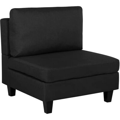 Beliani FEVIK Sillón Modular de Poliéster Negro - Módulo de Sillón Beliani FEVIK Sillón Modular de Poliéster Negro - Módulo de Sillón