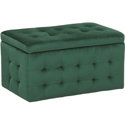 Beliani Ottoman de rangement en velours vert foncé MICHIGAN - Ottoman - Publicité Beliani Ottoman de rangement en velours vert foncé MICHIGAN - Ottoman - Publicité