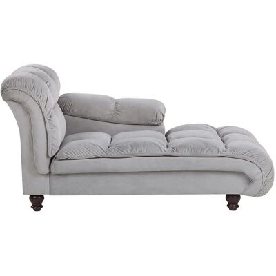 Beliani LORMONT Canapé d'angle en velours gris gauche - Chaise Lounge - Publicité Beliani LORMONT Canapé d'angle en velours gris gauche - Chaise Lounge - Publicité