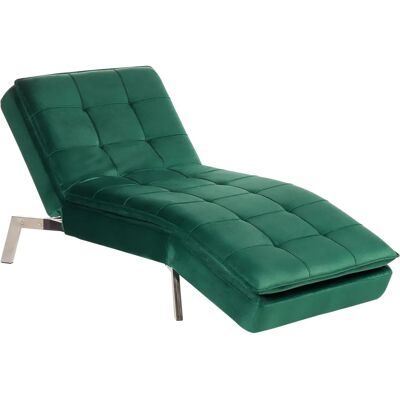 Beliani Sammetsinen Smaragdivihreä Chaise Longue - Modern Glam Tuote Beliani Sammetsinen Smaragdivihreä Chaise Longue - Modern Glam Tuote