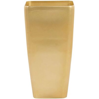 Vaso da fiore quadrato Oro Beliani - Decorazione esterna Vaso da fiore quadrato Oro Beliani - Decorazione esterna