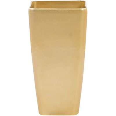 Beliani Vaso per piante MODI - Quadrato 30x57cm, Oro, Resistente alle Intemperie - Vaso da Piante Beliani Vaso per piante MODI - Quadrato 30x57cm, Oro, Resistente alle Intemperie - Vaso da Piante