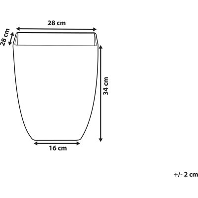 Beliani Vaso quadrato effetto marmo - Interno Esterno Beliani Vaso quadrato effetto marmo - Interno Esterno