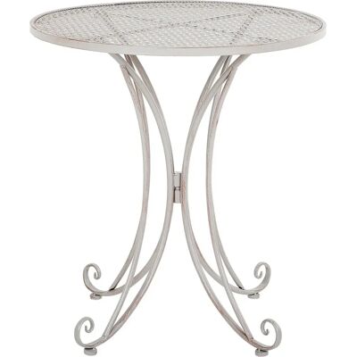 Beliani Garden Table Grey Metal - Round 75cm - Garden Type Beliani Garden Table Grey Metal - Round 75cm - Garden Type