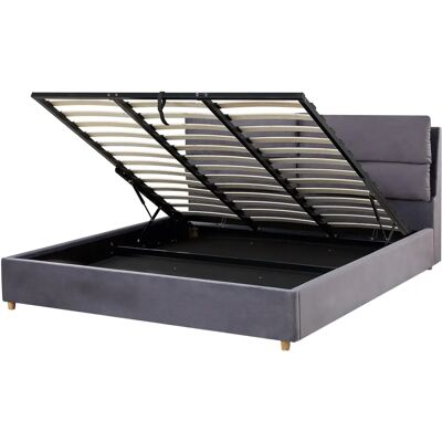 Letto Beliani Modello BATILLY - Velluto Grigio - EU Super King Letto Beliani Modello BATILLY - Velluto Grigio - EU Super King