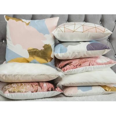 Beliani LANTANA Pink Decorative Cushions - Cushions Beliani LANTANA Pink Decorative Cushions - Cushions