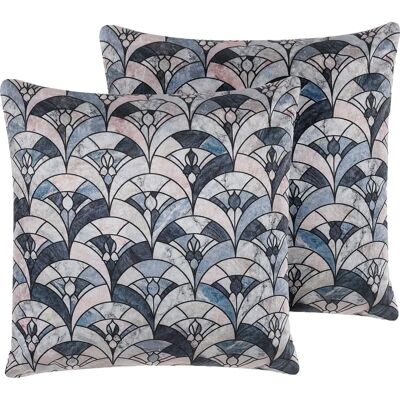Conjunto de 2 Cojines Decorativos - Multicolor, 45x45cm, Efecto Vitral - Decoración Vintage Glamour Conjunto de 2 Cojines Decorativos - Multicolor, 45x45cm, Efecto Vitral - Decoración Vintage Glamour