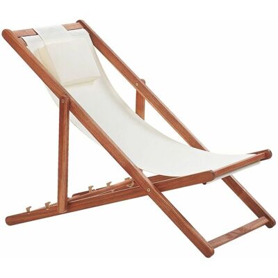 Beliani Sedia da Giardino Off-White - Regolabile, Pieghevole, Resistente - Sedia da Giardino Beliani Sedia da Giardino Off-White - Regolabile, Pieghevole, Resistente - Sedia da Giardino