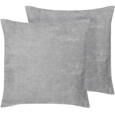 Conjunto de Cojines Grises NOLANA de Beliani - 45x45cm Decoración Conjunto de Cojines Grises NOLANA de Beliani - 45x45cm Decoración