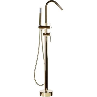 Beliani Badewannenmischer Gold Chrom Freistehend - Badarmatur Beliani Badewannenmischer Gold Chrom Freistehend - Badarmatur