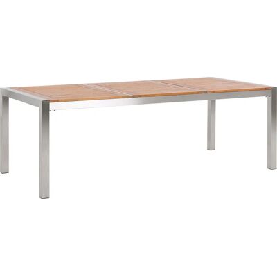 Tavolo da giardino Beliani 220x100cm Marrone GROSSETO - Tavolo da giardino Tavolo da giardino Beliani 220x100cm Marrone GROSSETO - Tavolo da giardino