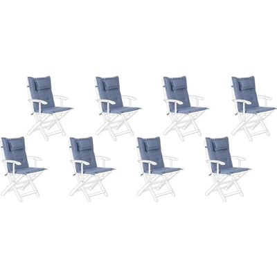 Set di Cuscini Esterni Beliani - Resistente ai raggi UV - Blu Set di Cuscini Esterni Beliani - Resistente ai raggi UV - Blu