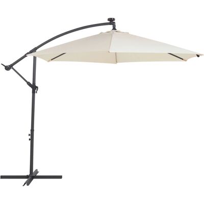 Ombrellone da giardino beige con luci LED - Ombrellone da giardino Ombrellone da giardino beige con luci LED - Ombrellone da giardino