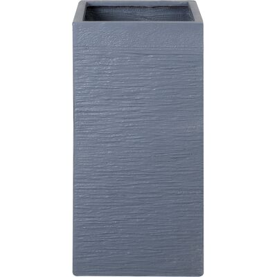 Beliani Vaso per Piante Grigio DION - Quadrato, Interno/Esterno Beliani Vaso per Piante Grigio DION - Quadrato, Interno/Esterno