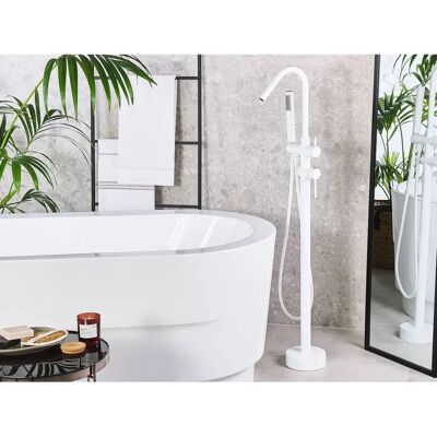 Beliani VICTORIA Weiß Freistehende Badewannenarmatur - Badewannenarmatur Beliani VICTORIA Weiß Freistehende Badewannenarmatur - Badewannenarmatur