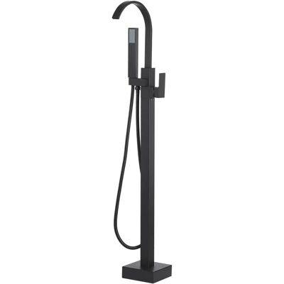 Beliani Badewannenarmatur Schwarz Matt - Badewannenarmatur Beliani Badewannenarmatur Schwarz Matt - Badewannenarmatur