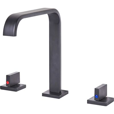 Robinet de lavabo Beliani KAGERA - Noir Mat - Robinet Moderne pour Salle de Bain - Publicité Robinet de lavabo Beliani KAGERA - Noir Mat - Robinet Moderne pour Salle de Bain - Publicité