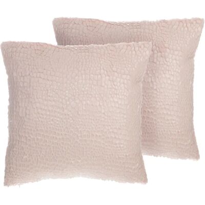Beliani Cojines Decorativos Rosa - Pack de 2 - Accesorios Modernos Beliani Cojines Decorativos Rosa - Pack de 2 - Accesorios Modernos