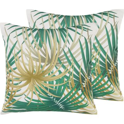 Beliani GAIANA Set di 2 Cuscini da Esterno Multicolore - Cuscini da Giardino Beliani GAIANA Set di 2 Cuscini da Esterno Multicolore - Cuscini da Giardino
