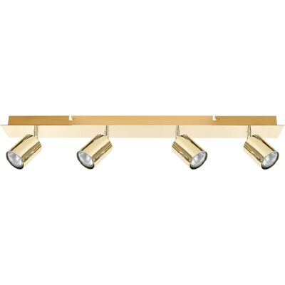 Beliani Goldene Deckenlampe - 4-flammig, verstellbar, industriell Beliani Goldene Deckenlampe - 4-flammig, verstellbar, industriell