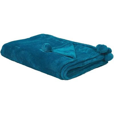 Beliani turkoosi polyester peitto - 200x220cm Beliani turkoosi polyester peitto - 200x220cm