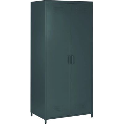 Armoire de rangement gris foncé Beliani - Acier industriel 2 portes 4 étagères - Publicité Armoire de rangement gris foncé Beliani - Acier industriel 2 portes 4 étagères - Publicité