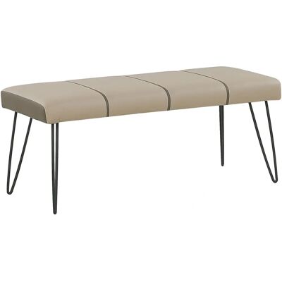 Banco de dormitorio Beige de cuero sintético moderno - Banco de dormitorio Banco de dormitorio Beige de cuero sintético moderno - Banco de dormitorio