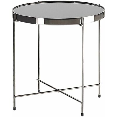 Tavolino Beliani Argento - Moderno Rotondo Glam Notte Tavolino Beliani Argento - Moderno Rotondo Glam Notte