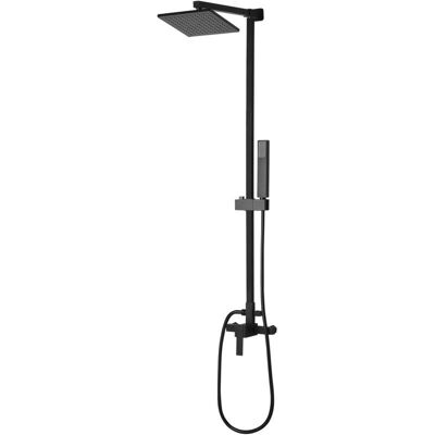 Conjunto de Mezclador Moderno Beliani Negro Mate - Ducha de Lluvia - Montaje en la Pared Conjunto de Mezclador Moderno Beliani Negro Mate - Ducha de Lluvia - Montaje en la Pared