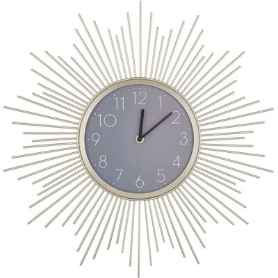 Beliani Wanduhr Gold Grau Sonnenstrahl 45cm - Uhr Beliani Wanduhr Gold Grau Sonnenstrahl 45cm - Uhr