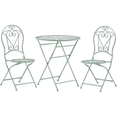 Beliani Set Bistrot in Metallo Verde Chiaro - Set Bistrot Beliani Set Bistrot in Metallo Verde Chiaro - Set Bistrot