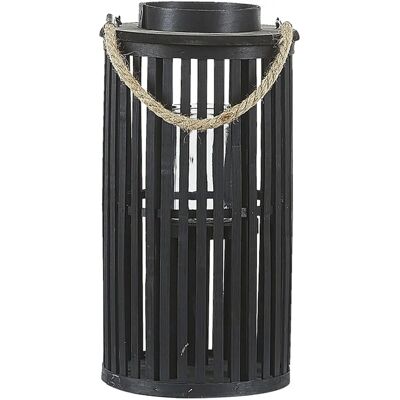 Beliani Laterne LUZON Schwarzes Weidenholz 40 cm - Laterne Beliani Laterne LUZON Schwarzes Weidenholz 40 cm - Laterne