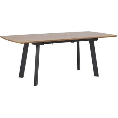Tavolo Estensibile in Legno Scuro Beliani - Design Moderno per 6 Tavolo Estensibile in Legno Scuro Beliani - Design Moderno per 6