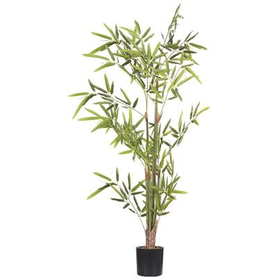 Plant de bambou artificielle Beliani - 100cm - Vert & Noir - Publicité Plant de bambou artificielle Beliani - 100cm - Vert & Noir - Publicité