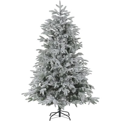 Beliani Arbre de Noël Artificiel Blanc BASSIE - Sapin de Noël - Publicité Beliani Arbre de Noël Artificiel Blanc BASSIE - Sapin de Noël - Publicité